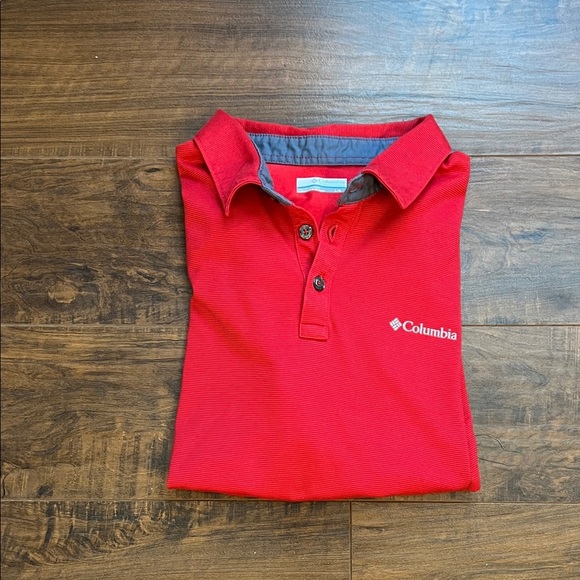 Columbia Vibrant Red Men's Polo Shirt - Picture 7 of 8